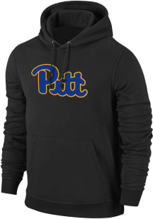 Pitt Panthers Mens Black Primary Team Logo Long Sleeve Hoodie