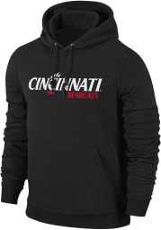 Cincinnati Bearcats Mens Black Team Wordmark Long Sleeve Hoodie