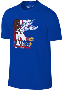 Joel Embiid  Kansas Jayhawks Blue The Victory Bobblehead Short Sleeve T Shirt