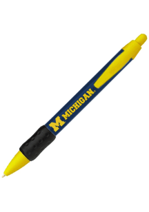 Michigan Wolverines Bic Wide Boddy Rubber Grip Pen Set - Yellow