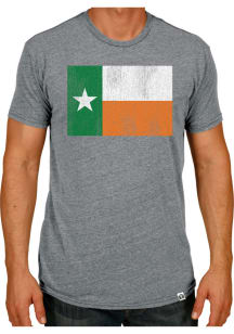 Rally Texas Grey Irish State Flag Short Sleeve T Shirt