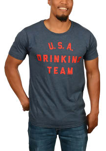 Americana Navy Blue Drinking Team Short Sleeve T Shirt