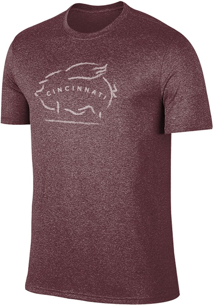 Rally Cincinnati Maroon Flying Pig Short Sleeve T Shirt