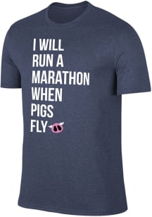 Cincinnati Heather Navy Run A Marathon Short Sleeve T Shirt