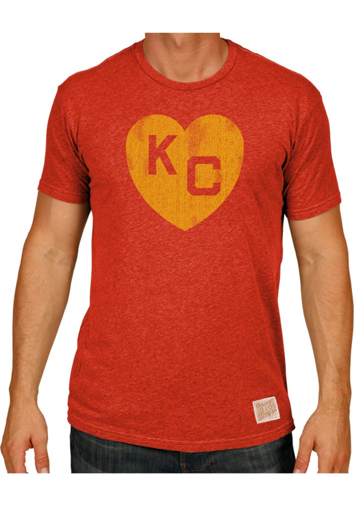 Original Retro Brand Monarchs Red Heart of KC Short Sleeve Fashion T Shirt