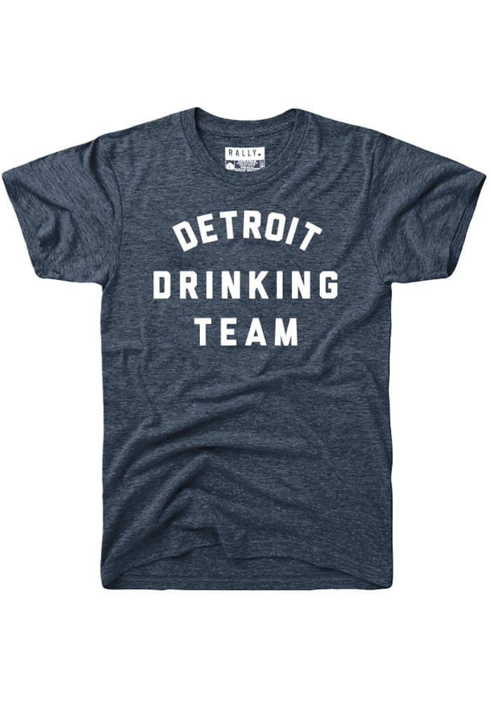 Rally Detroit Navy Blue Drinking Team Short Sleeve T Shirt