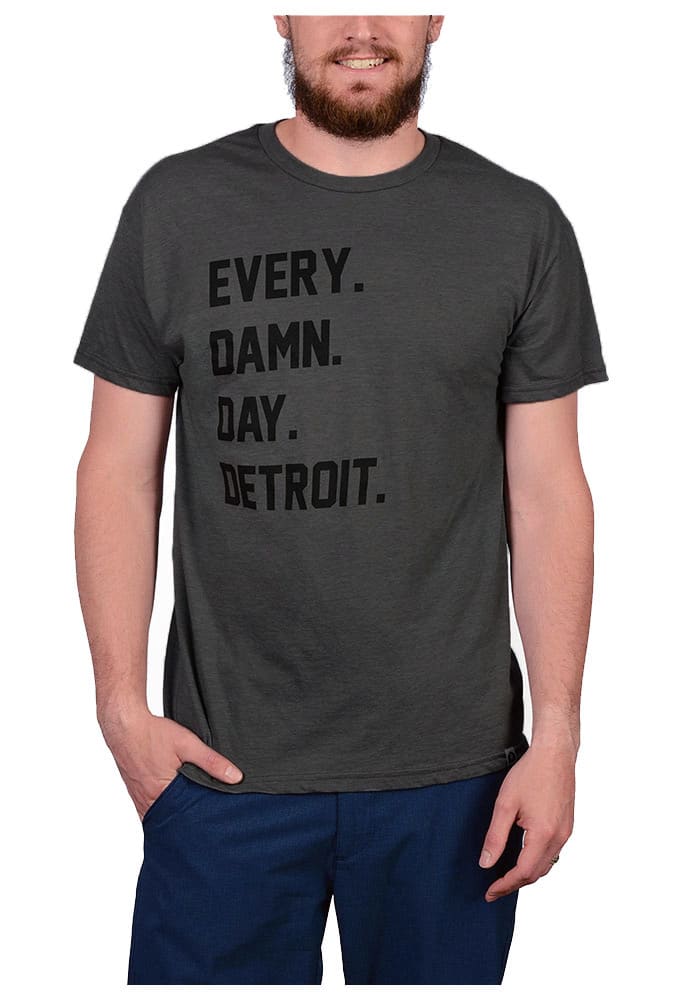 Rally Detroit Grey Every. Damn. Day. Short Sleeve T Shirt