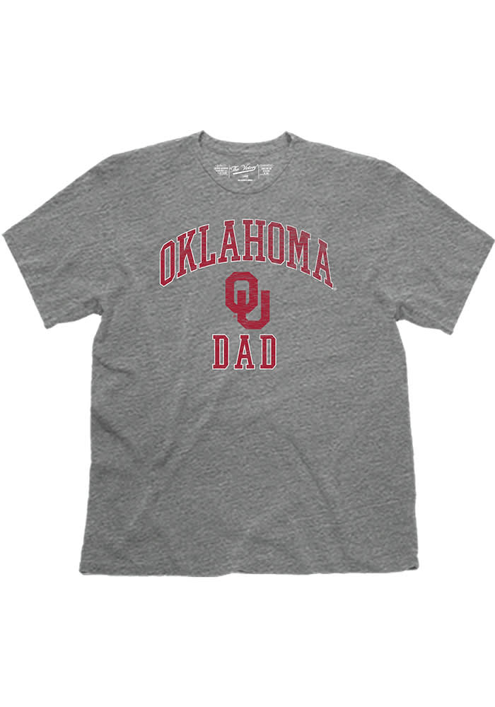 Oklahoma Sooners Grey Dad Short Sleeve T Shirt