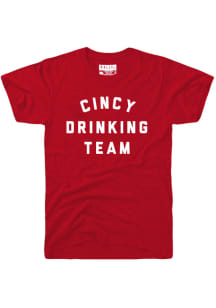 Rally Cincinnati Red Drinking Team Short Sleeve  T Shirt