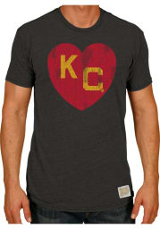 Original Retro Brand Kansas City Monarchs Black Heart Short Sleeve Fashion T Shirt