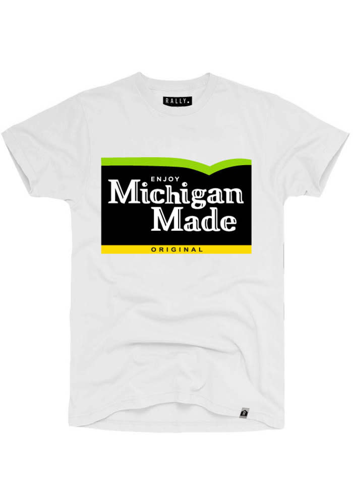 Rally White Michigan Made Short Sleeve T Shirt