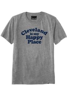 Rally Cleveland Grey Happy Place Short Sleeve T Shirt