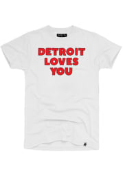 Rally Detroit White Loves You Short Sleeve T Shirt
