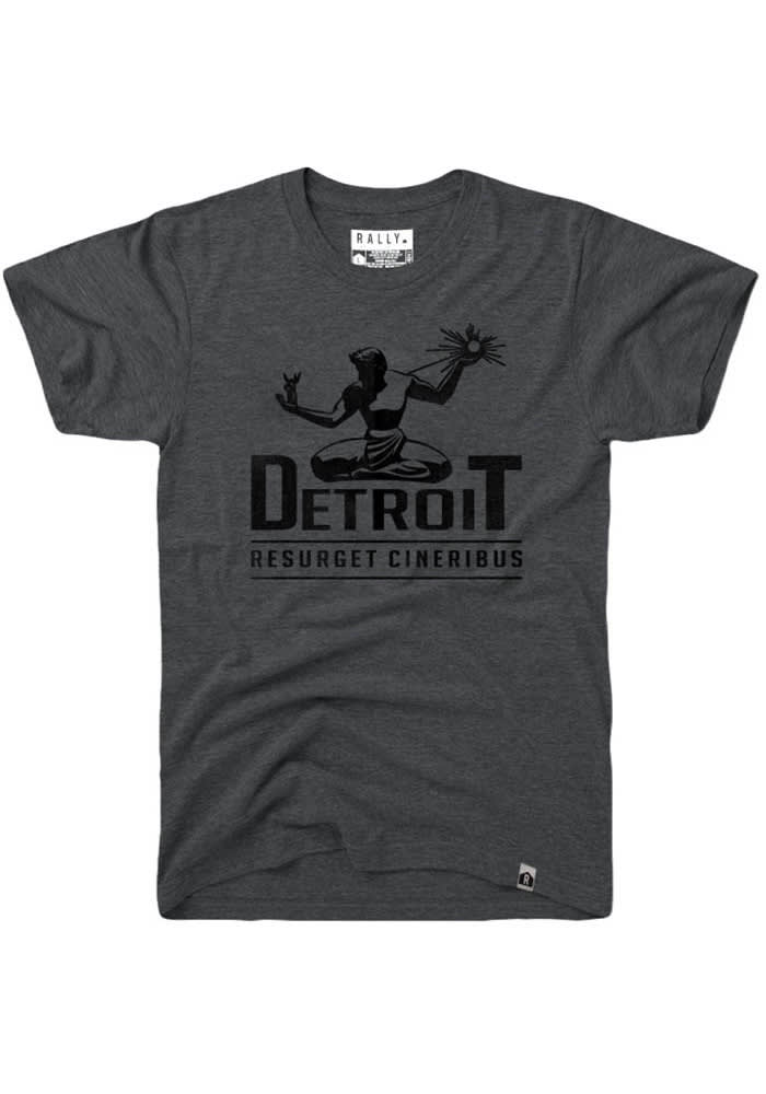 Rally Detroit Grey Spirit of Detroit Short Sleeve T Shirt