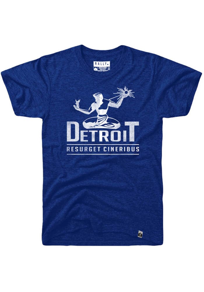 Rally Detroit Blue Spirit of Detroit Short Sleeve T Shirt
