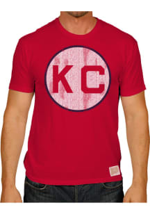 Original Retro Brand Kansas City Monarchs Red Monarch Circle Short Sleeve Fashion T Shirt