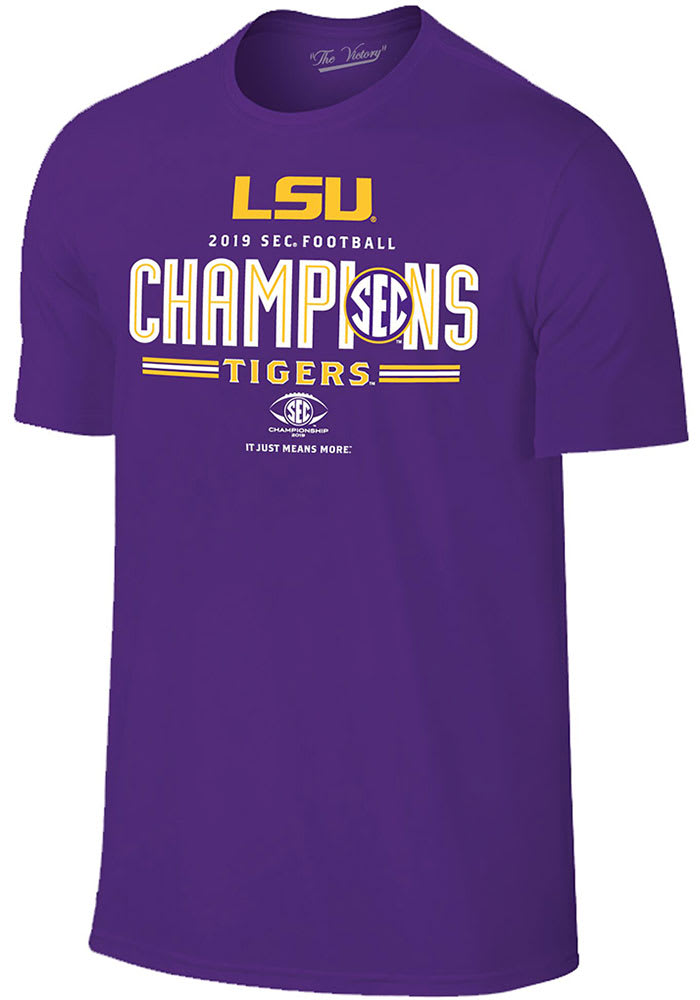LSU Tigers Purple 2019 SEC Football Conference Champions Short Sleeve T Shirt