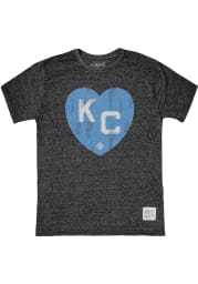 Original Retro Brand Kansas City Monarchs Black Monarch Heart Short Sleeve Fashion T Shirt