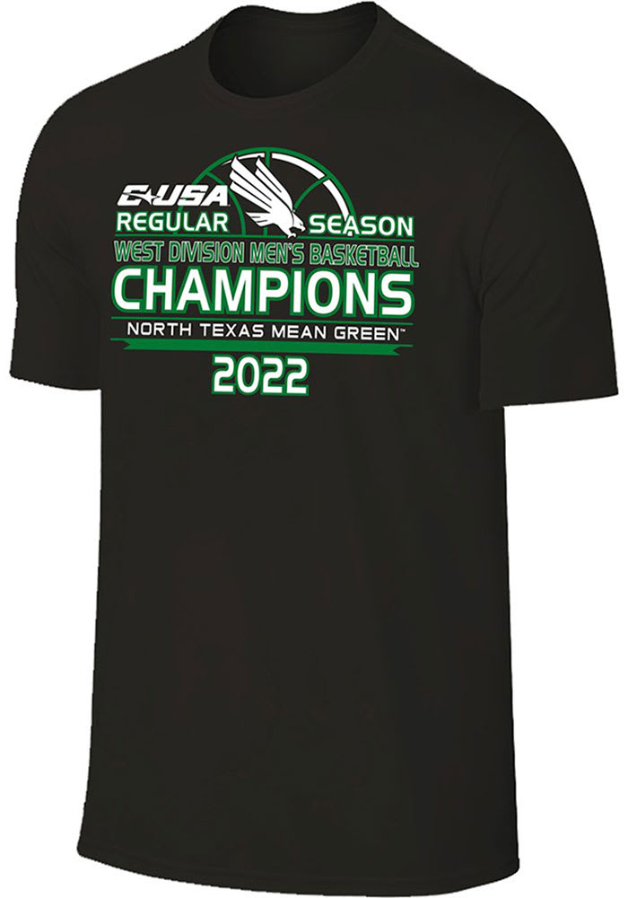 North Texas Mean Green Black 2022 Conference USA Basketball Champions Short Sleeve T Shirt