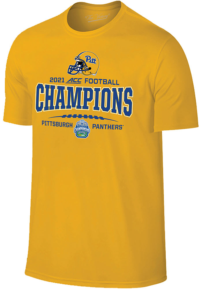 Pitt Panthers Gold 2021 ACC Champions Short Sleeve T Shirt