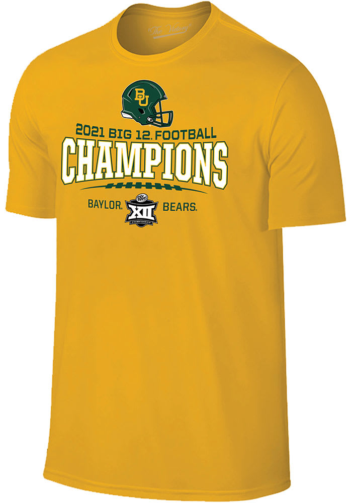 Baylor Bears Gold 2021 Big 12 Conference Champions Short Sleeve T Shirt