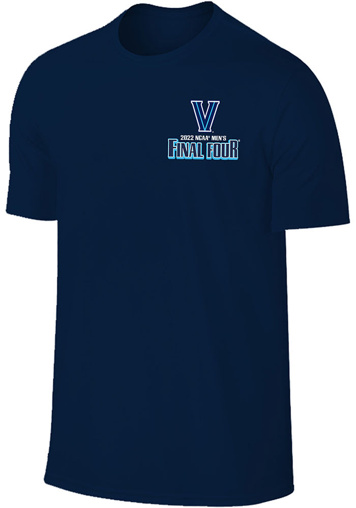 Villanova Wildcats Navy Blue 2022 Final Four Bracket Short Sleeve T Shirt