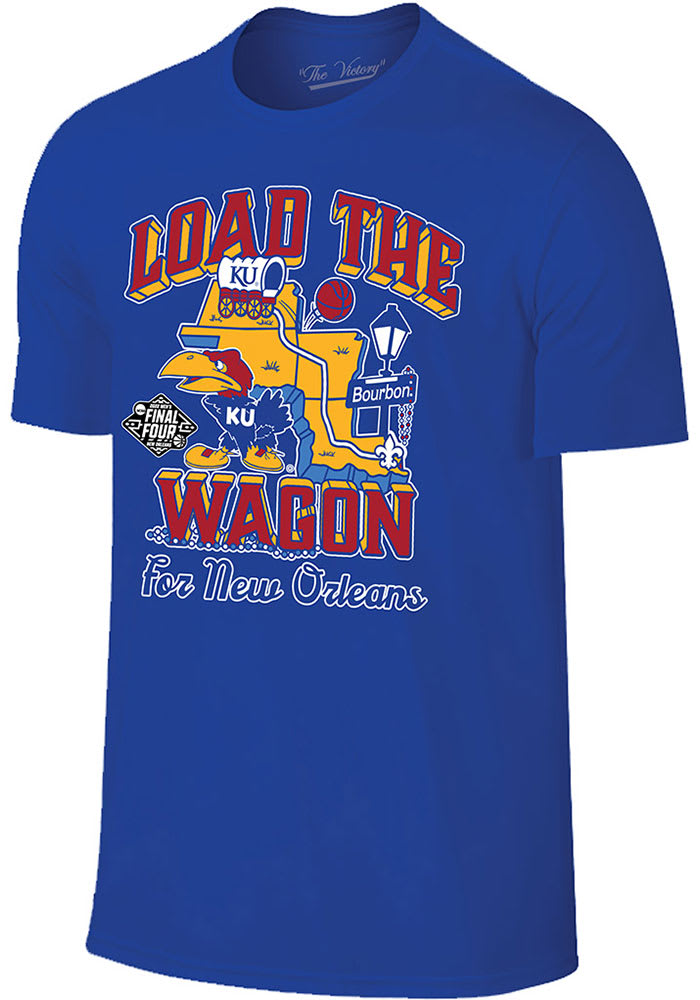 Kansas Jayhawks Blue Load The Wagon Final Four Short Sleeve T Shirt