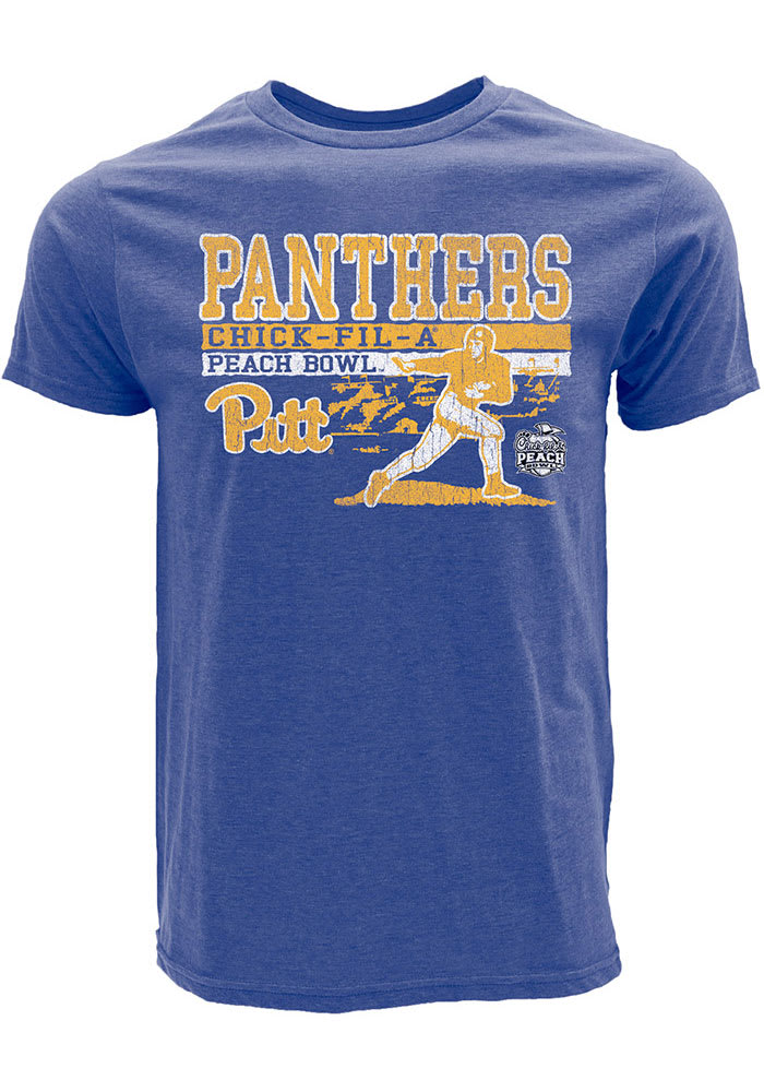 Pitt Panthers Blue 2021 Peach Bowl Bound Short Sleeve Fashion T Shirt