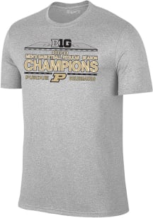 Purdue Boilermakers Grey 2023 Big 10 Regular Season Conference Champions Short Sleeve T Shirt