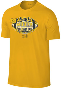 Michigan Wolverines Yellow 2022 College Football Playoff Bound Short Sleeve Fashion T Shirt