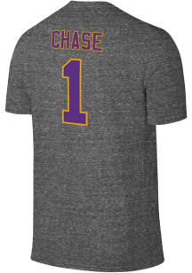 Ja'Marr Chase LSU Tigers Grey Name And Number Short Sleeve Player T Shirt