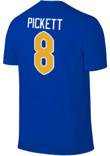 Kenny Pickett Pitt Panthers Blue Number 8 Short Sleeve Player T Shirt