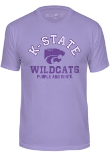 K-State Wildcats Lavender Arch Mascot Short Sleeve T Shirt