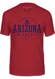 Arizona Wildcats Red Rounded Short Sleeve T Shirt