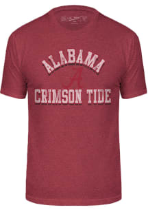 Alabama Crimson Tide Cardinal Distressed No. 1 Graphic Short Sleeve T Shirt