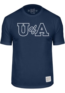 Original Retro Brand Arizona Wildcats Navy Blue Script Wordmark Short Sleeve Fashion T Shirt