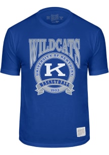 Original Retro Brand Kentucky Wildcats Blue Basketball Short Sleeve Fashion T Shirt