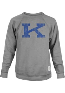 Original Retro Brand Kentucky Wildcats Mens Grey Alternative Team Logo Long Sleeve Fashion Sweat..
