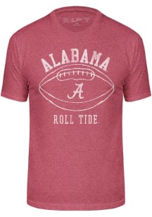 Alabama Crimson Tide Crimson Triblend Football Short Sleeve Fashion T Shirt