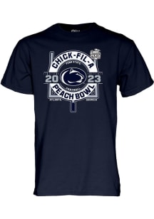 Penn State Nittany Lions Navy Blue 2023 Goal Line Peach Bowl Bound Short Sleeve T Shirt