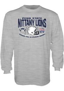 Penn State Nittany Lions Grey 2023 Helmet Peach Bowl Bound Long Sleeve T Shirt