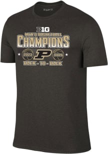 Purdue Boilermakers Black 2024 Big Ten Back-To-Back Champions Short Sleeve Fashion T Shirt