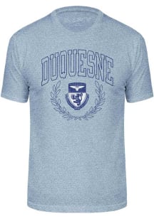 Duquesne Dukes Light Blue Triblend Seal Short Sleeve Fashion T Shirt