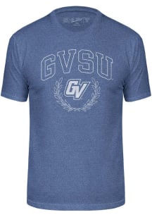 Grand Valley State Lakers Blue Triblend Seal Short Sleeve Fashion T Shirt