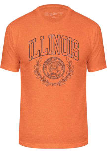 Illinois Fighting Illini Orange Triblend Seal Short Sleeve Fashion T Shirt