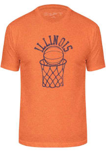 Illinois Fighting Illini Orange Triblend Basketball Short Sleeve Fashion T Shirt