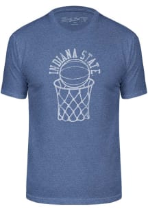 Indiana State Sycamores Blue Triblend Basketball Short Sleeve Fashion T Shirt