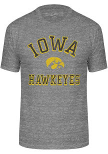 Iowa Hawkeyes Grey Triblend Number One Design Short Sleeve Fashion T Shirt