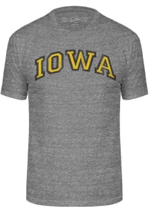 Iowa Hawkeyes Grey Triblend Arch Name Short Sleeve Fashion T Shirt