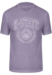 K-State Wildcats Purple Triblend Seal Short Sleeve Fashion T Shirt